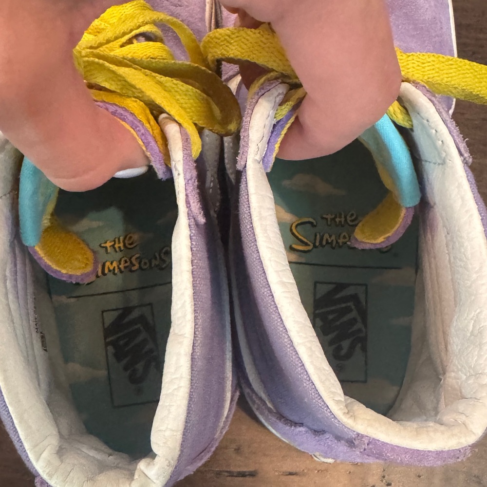 Vans Lisa Simpson For President purple high top skate shoes The Simpsons 90’s - Picture 7 of 12